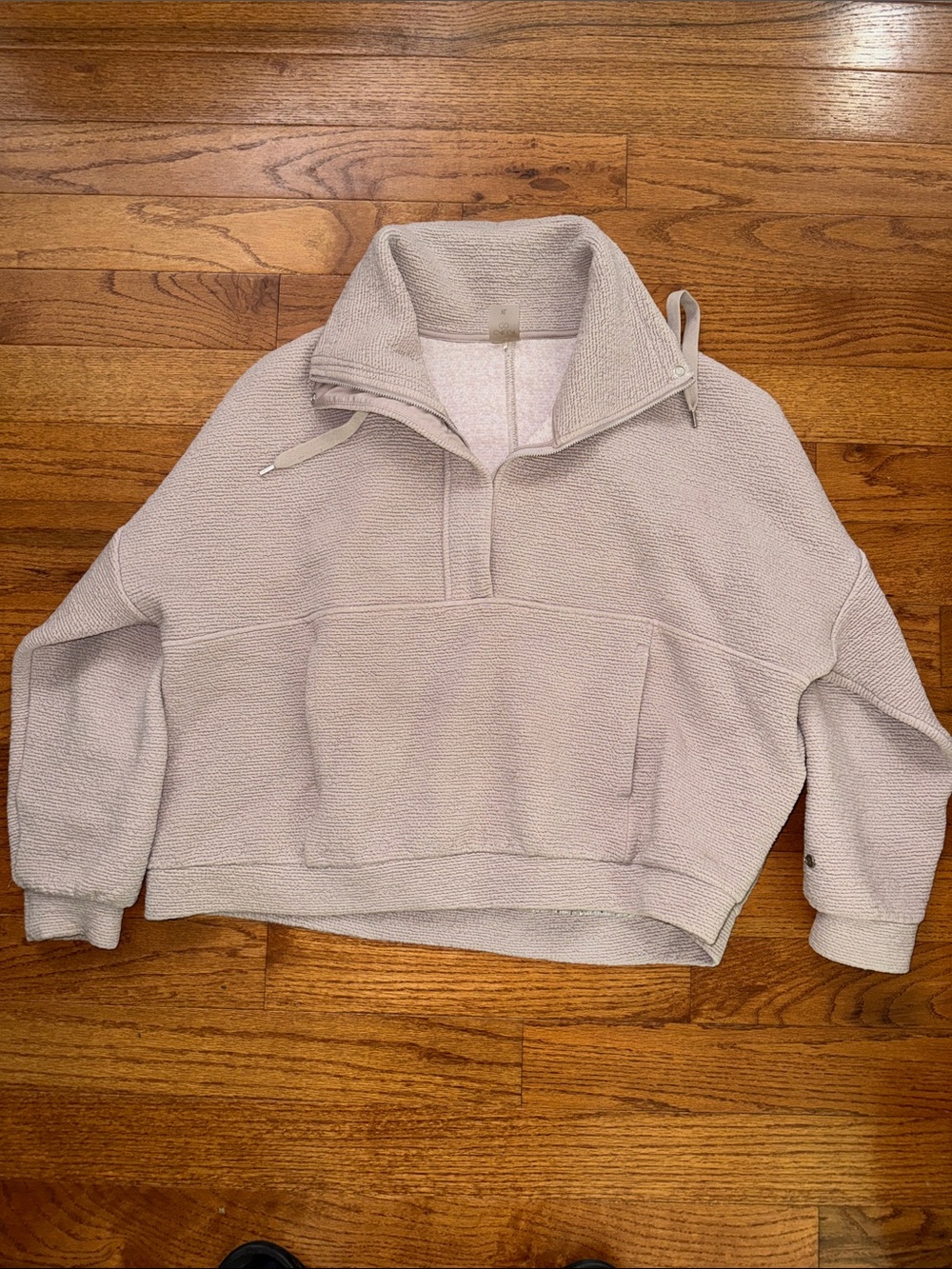 CALIA by Carrie Underwood Women's Light Taupe Half-Zip Sherpa Pullover